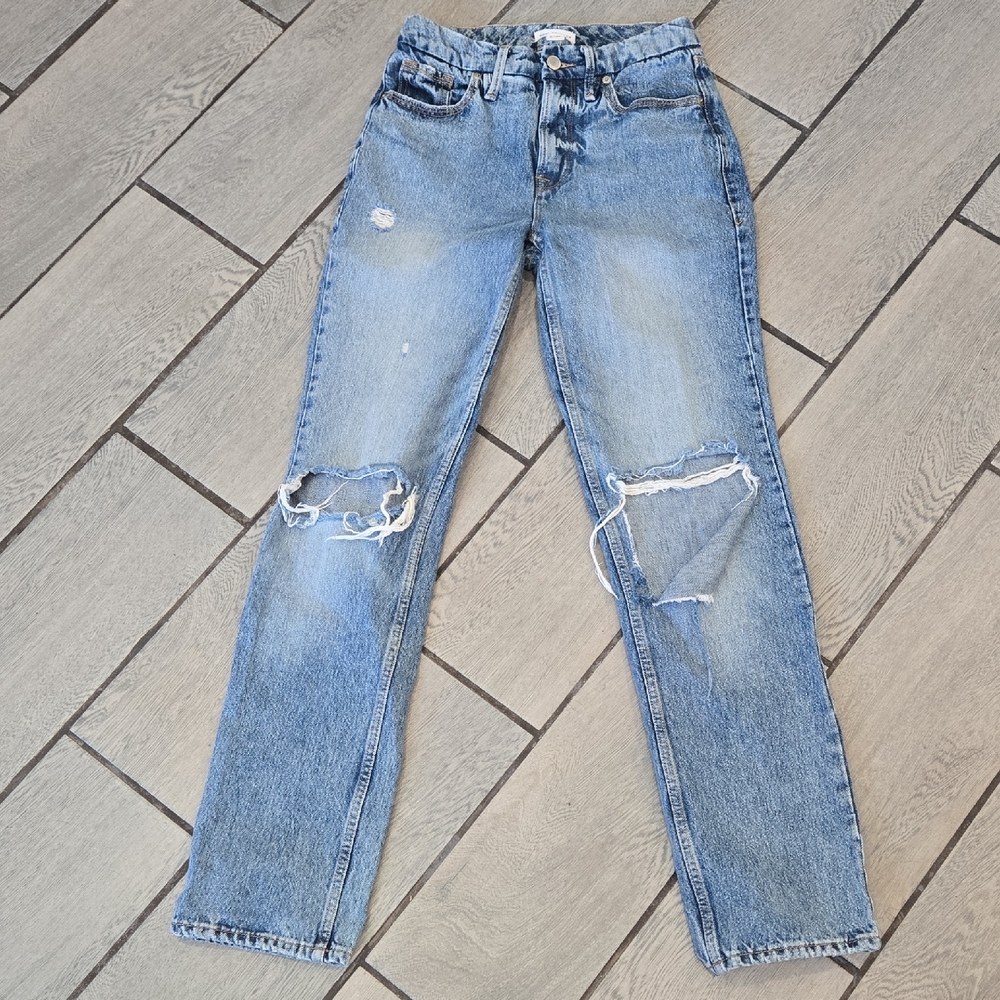 Good American Blue Straight Leg Denim‎